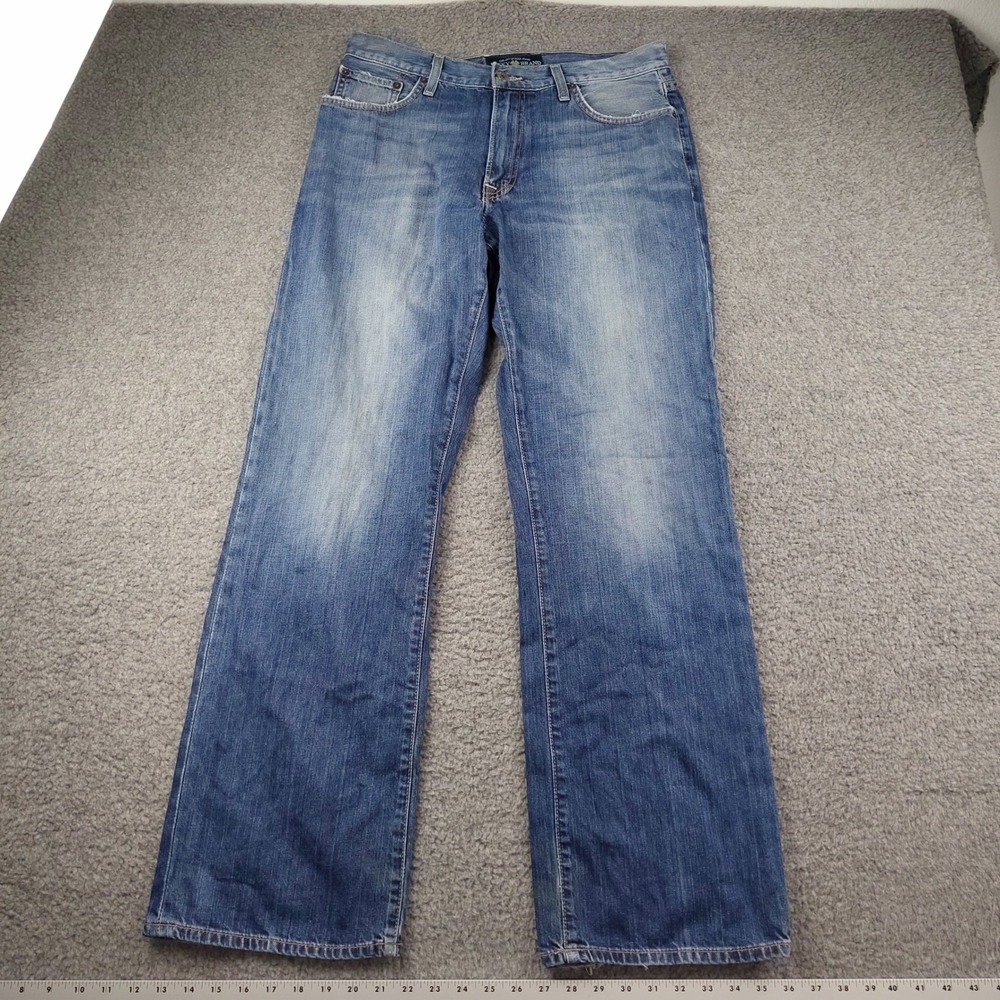 Lucky Brand Jeans Mens 32x32 181 Straight Leg Medium Wash Blue 100% Cotton